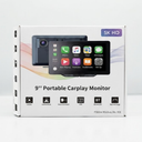 9” Portable Apple CarPlay Android Auto Monitor w/ Backup Camera Bluetooth