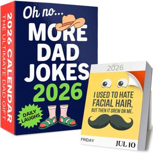 Dad Joke Desk Calendar 2026 | Page A Day Tear Off Calendar Gift For The Dad Joke Lover, Great Christmas Gift, Funny Daily Dad Jokes Desk Calendar, Stocking Stuffer Gift For Men
