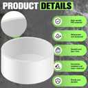 5 Packs 4 Inch PVC Pipe End Cap, White