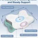 Cervical Neck Pillow, Ergonomic Memory Foam Pillow for Neck Pain Relief with Dual-Height Design, Breathable Pillowcase, Neck Support for Side Back & Stomach Sleepers, Odorless White 1 pcs