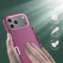 3 x Compatible with iPhone 17 Pro Case with HD Screen Protector, Heavy Duty Shockproof & DustProof & Dropproof 3-Layer Cover for iPhone 17 Pro Case,WineRedPink