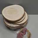 10 Pcs Natural Paulownia Wood Slices 8-9 Inches, Unfinished Wooden Rounds for Table Centerpieces, DIY Crafts & Wedding Decor