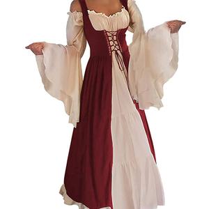 Renaissance Costume Women Medieval Dress for Ren Fair Halloween Cosplay. L-XL