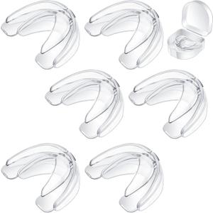 TOODOO 6 Pieces Braces Mouth Guard Kids Sports Mouth Guard for Kids Double Football Youth Mouthguards for Boxing Football Hockey Karate Basketball (Transparent)