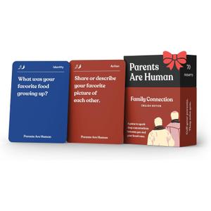 Parents Are Human, Relationship Cards, Get to Know Each Other Better, Parents, Families, Teens & Kids Relationship Building, Light & Deep Questions, 70 Questions & Activity Cards, English
