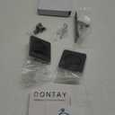 Dontay Pocket Door Lock and Pull, Privacy (Bed/Bath) Latch, Flush Handles, 2-3/8" Backset, Hardware for 1 3/8 to 2 3/16 Thickness Door (1, Matte Black) (Square - 1 Pack)