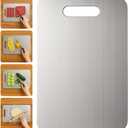 Titanium Cutting Board, 100% Pure Titanium Cutting Boards for Kitchen – Non Stick, Food-Grade, Hygiene & Durability Chopping Mat, Double Sided Chopping Board, Dishwasher Safe (13 x 9 Inch)