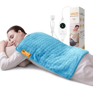 Super-Fast Heat Up Carbon Fiber Heating Pad: Back, Neck, Shoulder, Period Cramps Pain Relief, Muscle Relief, Deeper Relax, Moist/Dry Heat, Auto-Off, Machine Washable (Blue, 20" x 24") (Aurora Glow Blue)