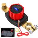 Joinfworld Top Post Battery Disconnect Switch 12V-48V with Led Voltmeter, DC 5-60V Battery Kill Switch Negative On/Off Battery Cut Off Switch for Marine, Cars, Vehicles, RVs and Boats