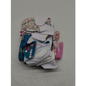 babygoal Reusable Cloth Diapers for Girls, Adjustable Washable Nappy 6pcs+ 6pcs Microfiber Inserts+One Wet Bag 6YDG08