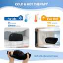 Comfytemp Ankle Foot Ice Pack Wrap for Plantar Fasciitis Relief, Ankles Brace for Sprain, Heel Spur, Swelling, Achilles Tendonitis, Cold Bag for Injuries Reusable, Hot Cold Compress, 1 Pack (Black)