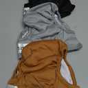 3 Pack Female Dog Diapers Washable - Premium Reusable Diapers for Dogs in Heat - Highly Absorbent for Puppies, Incontinence - Multiple Colors & Sizes(S, Black+Grey+Brown)