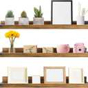 Giftgarden 36 Inch Large Floating Shelves for Wall Set of 3, Rustic Picture Ledge Wall Shelf for Bedroom Kitchen Bathroom Living Room Nursery Display, 3 Different Sizes