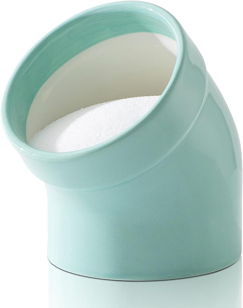 Salt Cellar, Modern Ceramic Salt Pig, Salt Containers for Countertop, Sugar Container, Sugar Jar, Easy Access, Dishwasher Safe (Mint Green) Salt Cellar, Modern Ceramic Salt Pig, Salt Containers for Countertop, Sugar Container, Sugar Jar, Easy Access, Dishwasher Safe (Mint Green)