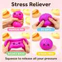 Fuchsia and Pink Dumpling Squishies New Mystery Squishies Dumpling with Box Stress Relief Balls Sensory Toys Desk Squeeze Toys Gift(2PCS)