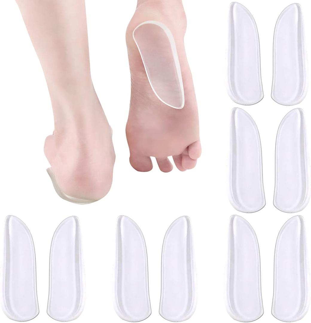 5 Pairs Medial & Lateral Heel Wedge Silicone Insoles - Corrective Adhesive Shoe Inserts for Foot Alignment, Knock Knee Pain, Bow Legs, Osteoarthritis for Men and Women