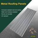 NeatiEase 10 Pcs Metal Roofing Panels, 5.1 Feet Corrugated Galvanized Roofing Panels Metal Siding Panels with Steel Screws for Pergola, Gazebo, Shed, Outdoor Storage, Chicken Coop, Patio,Garages