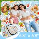 Extra Large Picnic Blanket Waterproof,80"x 80"Foldable Machine Washable Beach Blanket,Outdoor Blanket for 6-8 Adults,Suitable for Indoor Crawling,Park Beach,Camping,Hiking,Family Travel(Fruit)