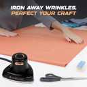 EcoNour Mini Steam Iron for Clothes, Travel Iron Mini with Steam,Portable Iron Steamer, Compact Iron for Sewing, Quilting & Crafts, Non-Stick Soleplate, Includes Glove, Measuring Cup & Storage Pouch