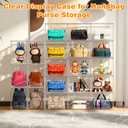EDS FAM Clear Purse Organizer Set of 9, Stackable Handbag Storage Boxes