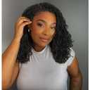 Micro Twist Braided Double Full Lace Wigs for Black Women Mini Braid Wig with Baby Hair Short Curly Box Braid Lace Synthetic Black Hair 14Inch