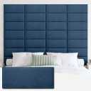 IFNOW Wall Mounted Headboard, Peel and Stick Panels, Navy Blue, Queen
