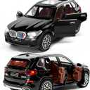 Toy Cars 1:32 Diecast Cars,Car Models with Light Sound and Pull Back,Car Toys Birthday Gifts for Boys and Boyfriends (Black), 6.49 x 2.95 x 2.36 inches