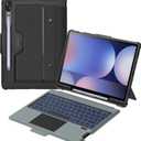 Nillkin for Samsung Galaxy Tab S10 Plus/S9 Plus 12.4" Case with Detachable Keyboard, 7-Color Backlit, Trackpad, S Pen Holder, Rugged Keyboard Case with Camera Cover for Samsung Tablet S9+/S10+ 5G