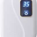 Tankless Water Heater Electric, 3000W 110V Under Sink Instant Hot Water Heater, Mini RV On Demand Water Heater for Kitchen Bathroom, white