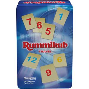 Pressman Rummikub in Travel Tin - The Original Rummy Tile Game, Blue (B07GLGBW9X)