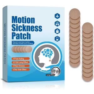 2 x 20PCS Motion Sickness Patches, Anti Nausea Sea Sickness Patch for Cruise, No Side Effects for Car and Boat Rides, Ships, Cruise and Airplane & Other Forms of Transport - for Adults and Kids (20PCS)