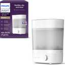 Philips Avent Baby Bottle Sterilizer and Dryer Premium, Removes 99,9% of Bacteria, Chemicals Free, Capacity 6 Bottles/Teats/Accessories, Modular Space Saving Design, Model SCF293 | 99.9% Germ-Free, Chemical-Free Steam, 6-Minute Cycle, Dries in 40 Minutes, Stays Sterile 24 Hrs, Includes Tongs, SCF293/00