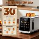 2 Slice Toaster, Smart Digital Touchscreen with Memory Function, 1.5" Extra-Wide Slots, 5 Bread Types & 6 Browning Settings, 900W for Fast Toasting, Defrost & Reheat Modes