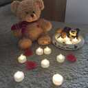 Flameless Tea Lights Candles - Realistic LED Flickering Operated Tea Lights Steady Battery Tealights Long Lasting Electric Fake Candles in White 24pcs Decoration for Party and Gifts Ideas (24pack)