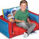 Paw Patrol Kids Sofa Bed, Children 2-in-1 Flip Open Inflatable Comfy Couch to Lounger, Toddler Nap Mat, Over 4ft Long