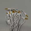 Novelty Lights 8.5 Feet 20 Bulb Amber Mini Light String on White Wire, Non-Connectable Incandescent Fairy Lights for Bottles and Crafts, 4" Bulb Spacing, 24" Lead, Stackable Fused Plug