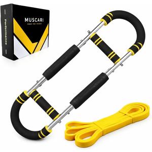 Muscari Twister Arm Trainer - Chest Workout Equipment, Arm Chest Trainer for Men, Arm Workout Equipment Bar with Workout Videos Included