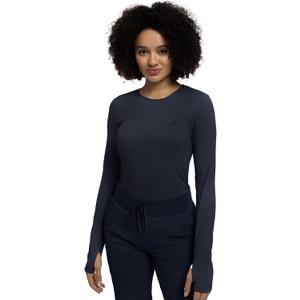 Sola Long Sleeve Underscrub for Women with Thumbholes, Comfort Fit for Work & Layering (Blue, L)
