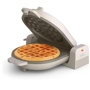 bella Flip-n-Store Waffle Maker with EverGood™ Ceramic Nonstick Coating, Fits-anywhere™ Kitchenware, Power Indicator Light, Cool Touch Handle & Cord Wrap, 7” Wide & 1" Deep Plates, 1000 Watt, Oatmilk