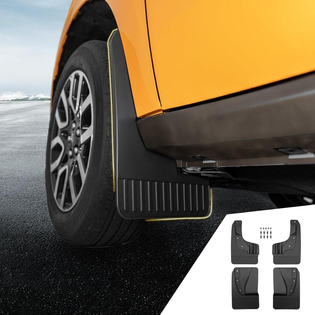 Mud Flaps Compatible with 2022 2023 2024 2025 Ford Maverick (Not for Lobo) Mud Guards Front & Rear No Drilling 4PCS Splash Guards All Weather Protection Accessories (Extra Large Version)