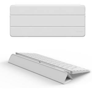 Dexnor Case for Apple Magic Keyboard with Touch ID/Lock Key 2021/2024, Hard Travel Storage Case Dust-Proof Protective Leather Keyboard Cover with Magnetic Closure Adjustable Typing Angles, White