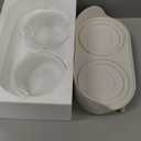 Elevated Ceramic Dog Bowl Set - Double Dog Feeding Bowls with Stand Splash Proof - Raised Dishes for Food and Water - Ideal for Small to Medium Dogs - 2 x 850 ml - 28.74 oz (White)