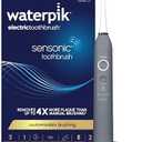 Waterpik Sensonic Sonic Electric Toothbrush, Rechargeable Toothbrush for Adults with 3 Modes, Travel Case, USB Charger, Modern Gray STW-03W027, Packaging May Vary
