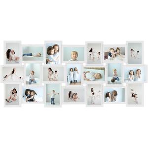 HELLO LAURA Photo Collage Frame 4x6 for Wall Decor - Family Picture Frames Gallery Display Multiple Photos - White