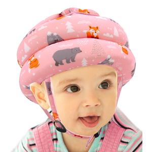 Simply Kids Baby Helmet for Crawling Walking I Baby Head Protector No Bumps and Soft Cushion Infant Baby Safety Headguard for Learning to Walk I Toddler Helmets 1-2 Years Old, 6-12 Months (Pink Fox)