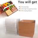 25-Pack Charcuterie Boxes with Clear Lids Disposable Paper Mini Food Containers (5-Inch), Suitable for Desserts, Sandwiches, Cookies, Sushi, Cake Slices, and Fresh Fruit