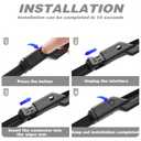 Dual Rubber Blade Windshield Wipers for Tesla Model Y 2020 2021 2022 2023 2024 2025 Automotive Replacement Wiper Blades modely 26"+20" Top Lock (Set of 2)