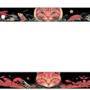 Kawaii Cut Cat License Plate Frame Anime Japanese Samurai Sword Koi Car Front License Plate Personalise Funny Design Compatible with Standard License Plate Holder for USA and Canada 12.2"x6.2"