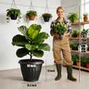 2x5 Pack 18 Inch Large Plant Pots, Plastic Planters for Outdoor Plants