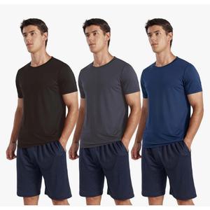 3-Pack Men's Performance Short Sleeve Crew Neck T-Shirts - Quick-Dry Athletic Running and Workout Tops XXXL